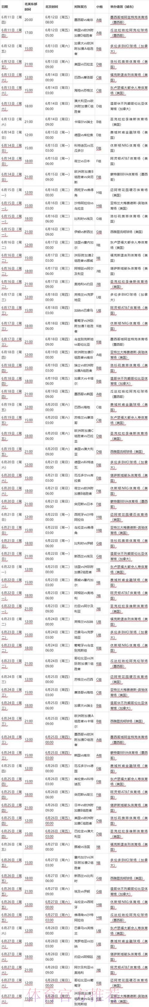 2026世界杯完整赛程一览完整安排查询入口 2026世界杯完整赛程一览完整安排查询入口